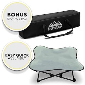Outrav Portable Elevated Dog Bed 