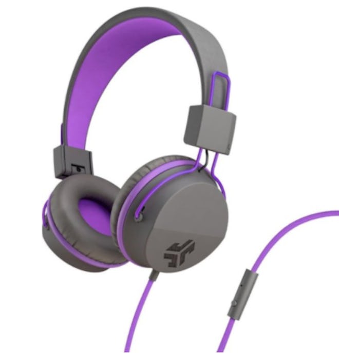 JLab Audio - JBuddies Studio Wired Over-the-Ear Headphones - Gray/Purple