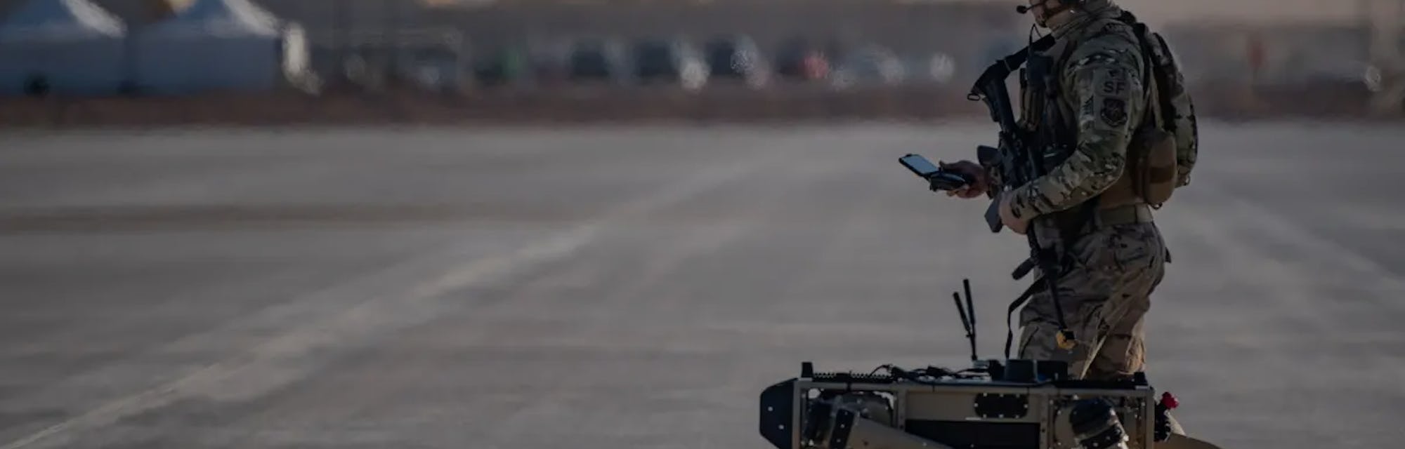 The U.S. Air Force tested a robot dog that could provide persistent security.