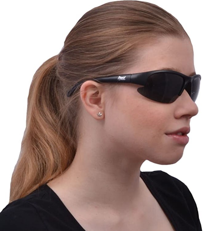 These sunglasses for light-sensitive eyes have the darkest tint you can find and are great for inten...