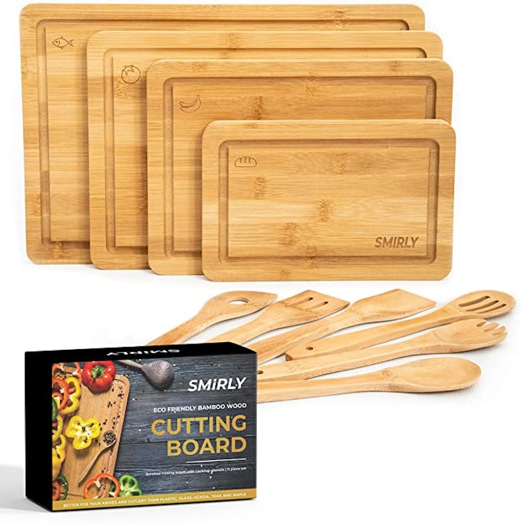 Smirly Bamboo Cutting Board (Set of 4)