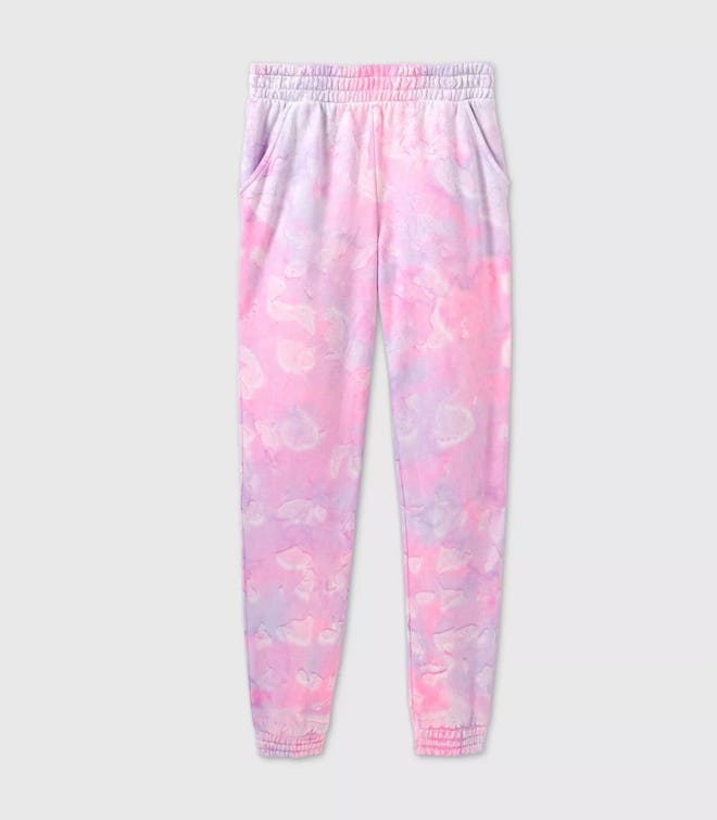 More than Magic Girls' Tie-Dye Jogger Pants in Pink