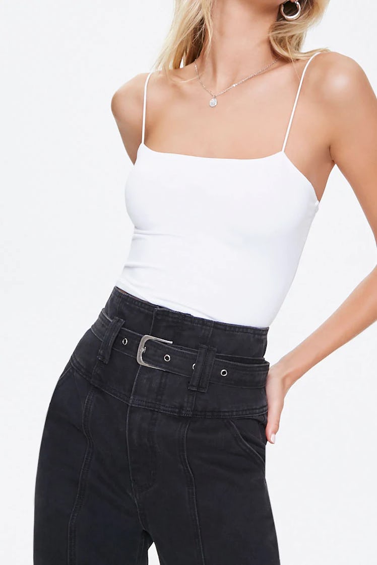 Forever 21 Straight Neck Cropped Cami