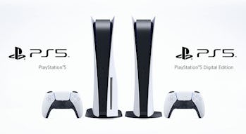 The two models of PlayStation 5.