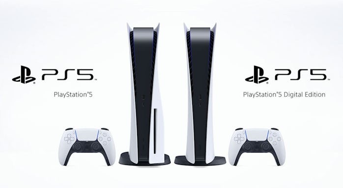 The two models of PlayStation 5.