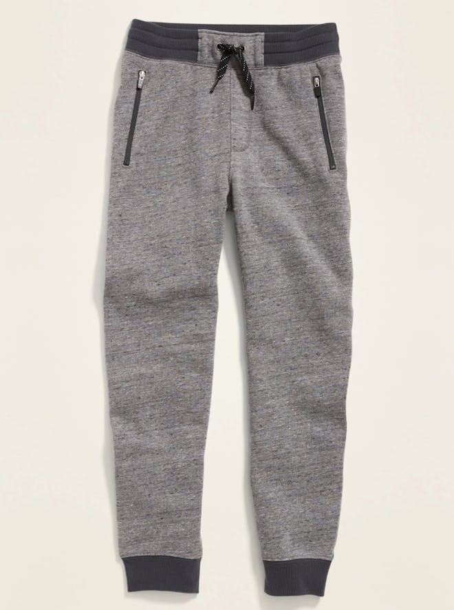 Zip-Pocket Joggers for Boys in Medium Grey