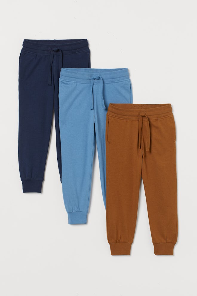 3-pack Joggers in Brown/Blue/Navy Blue