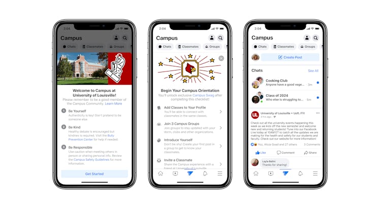 Here's how to join the new Facebook Campus so you can connect with your classmates.