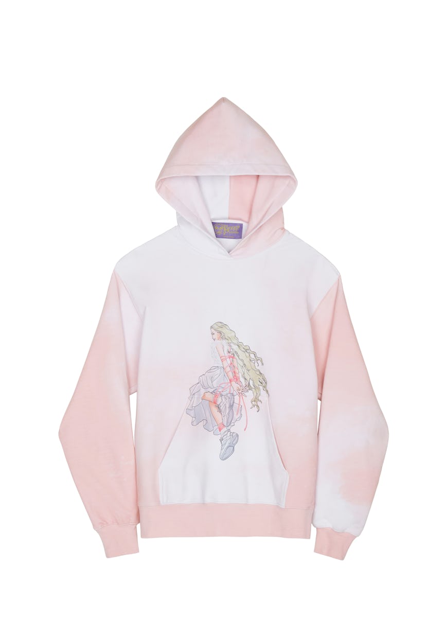 SSENSE Exclusive Pink & White Graphic Pullover Hoodie