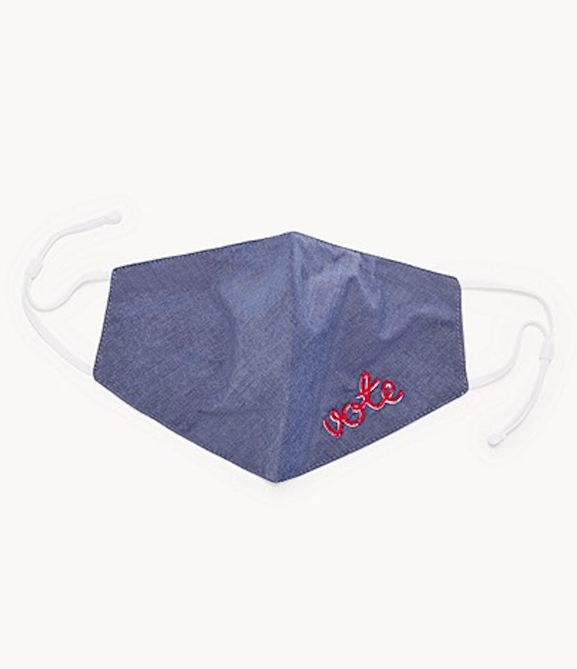 Chambray Vote Embroidered Unisex Face Mask