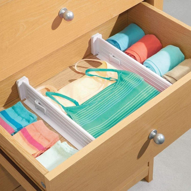 mDesign Adjustable Drawer Divider (4-Pack)