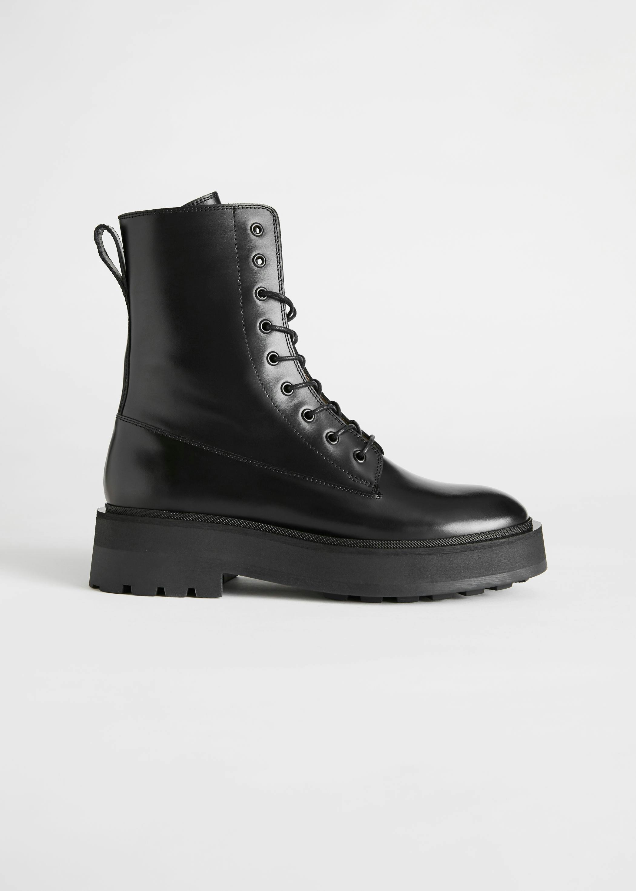 bulky black boots