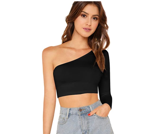 Floerns One Shoulder Crop Top