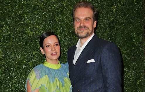 David Harbour and Lily Allen at a public event