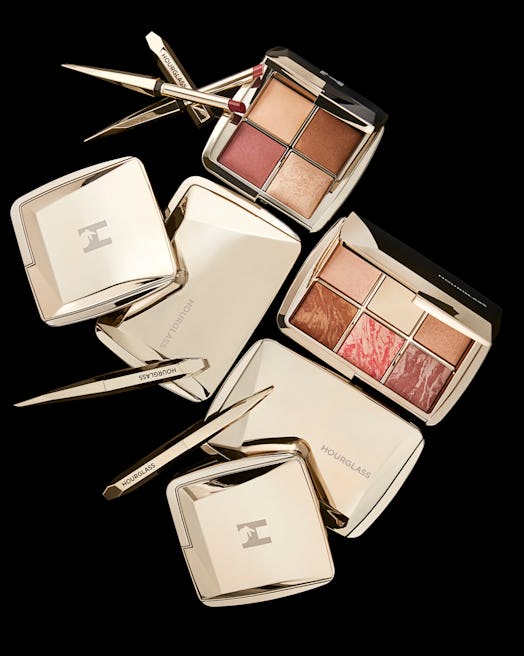 Palette, mini quad, and lipstick duo from Hourglass Cosmetics' holiday 2020 collection.