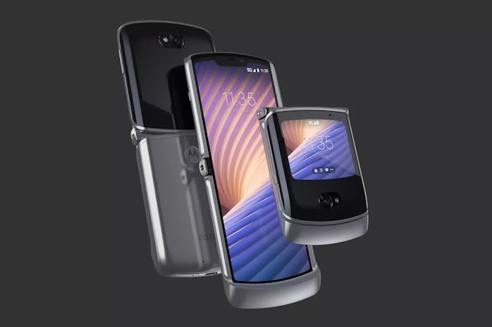 Three Motorola Razrs.