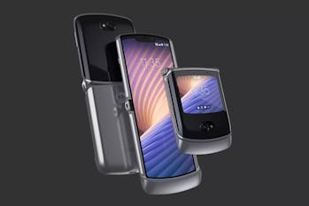 Three Motorola Razrs.