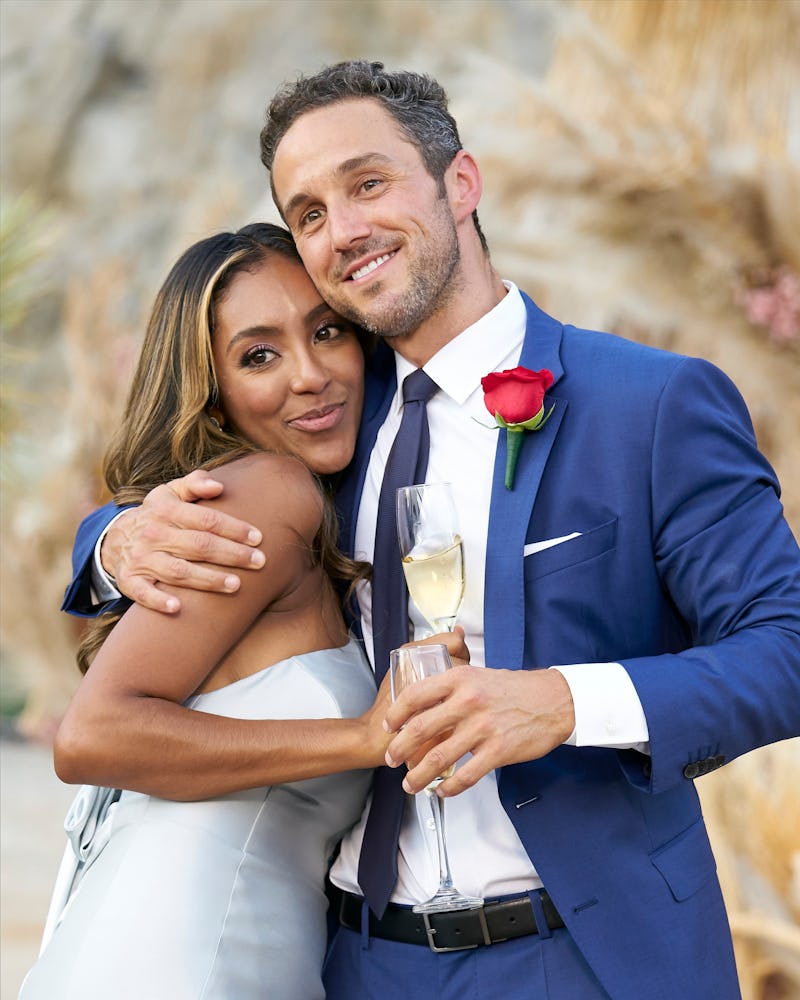 Tayshia Adams and Zac Clark get engaged on 'Bachelorette,' via ABC press site.