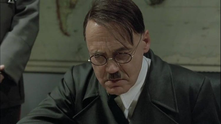 A still of Hitler from Downfall.