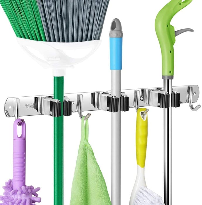IMILLET Wall-Mounted Broom and Mop Holder