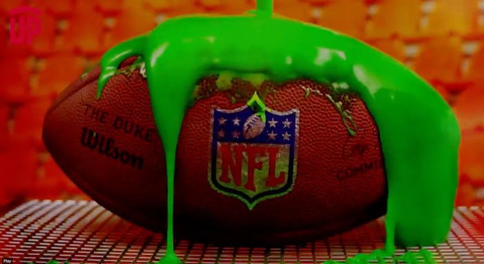 The NFL got the Nickelodeon treatment via virtual slime and live animations