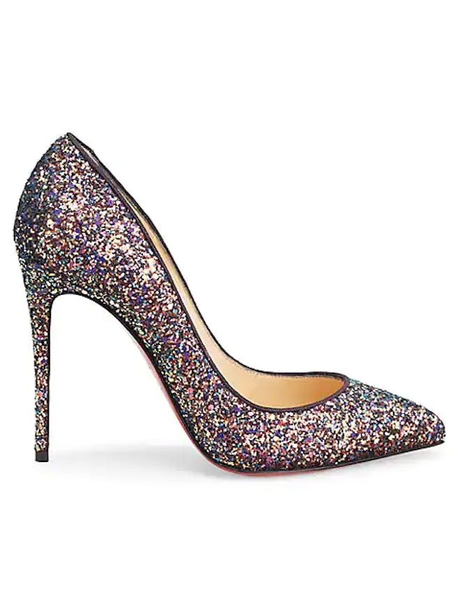 Christian Louboutin Pigalles Follies 100 Glitter Pumps