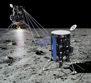Illustration of Nova-C lunar lander on the Moon