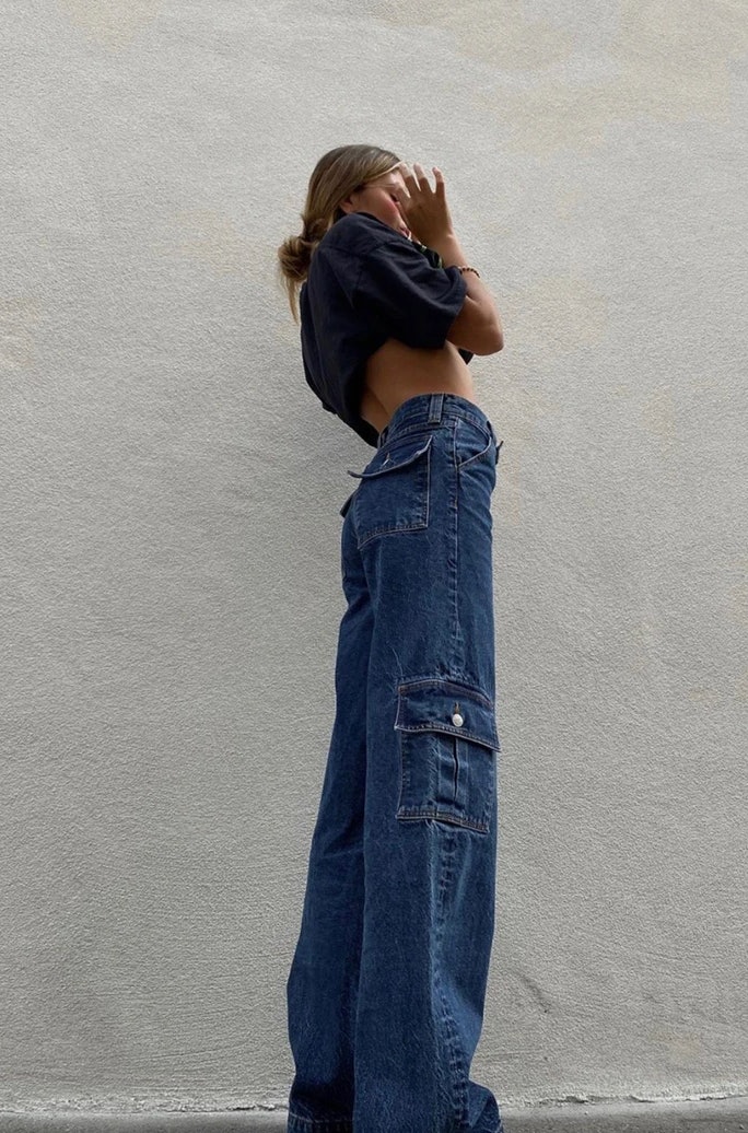 Buy Vintage 90s Baggy Pants Woman Low Rise Jeans Y2K Wide Leg Online in  India  Etsy