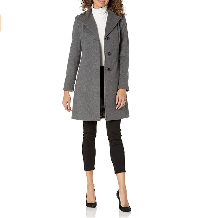 Calvin Klein Classic Cashmere Wool Blend Coat 