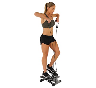 Sunny Health & Fitness Mini Stepper with Resistance Bands