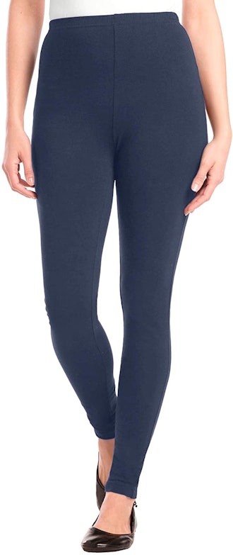 Woman Within Stretch Cotton Leggings 