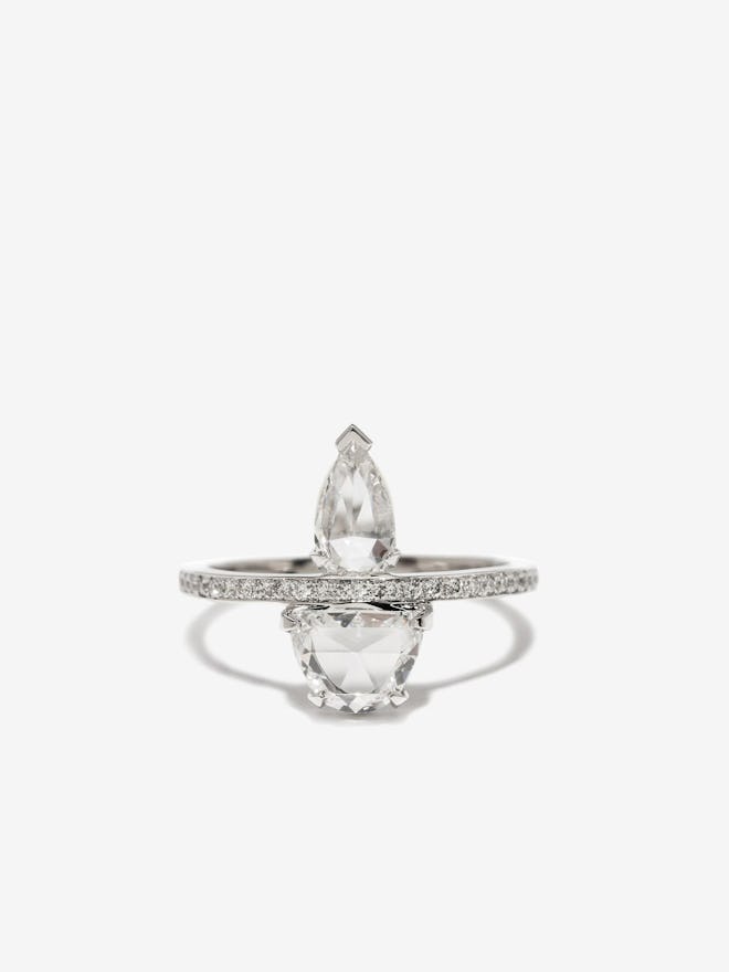 Custom Atelier Double Rose Cut Diamond Ring