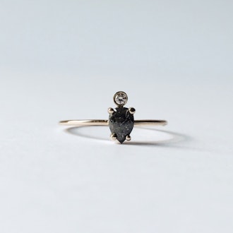 Smokey Pear Diamond Ring