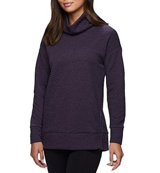 RBX Side-Zipper Cowl Neck Sweatshirt