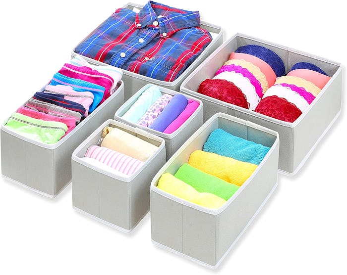 Simple Houseware Foldable Drawer Organizers (6-Pack)