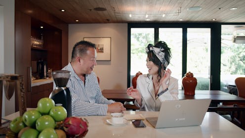 Gabriel Chiu and Christine Chiu laugh over coffee via Netflix Press Site