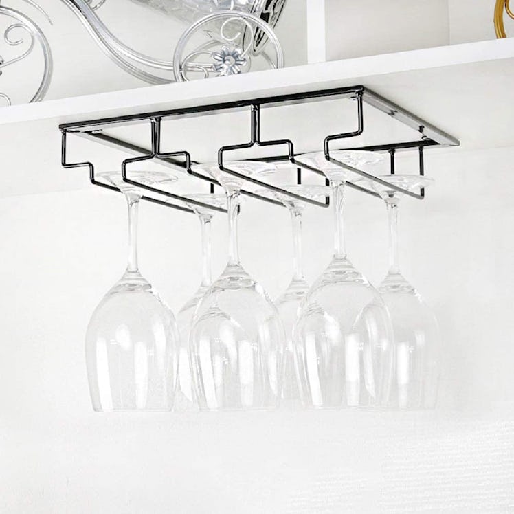 FOMANSH Under Cabinet Wine Glass Rack