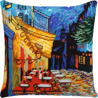 Brvsk Café Terrace at Night by Vincent Van Gogh Needlepoint Kit