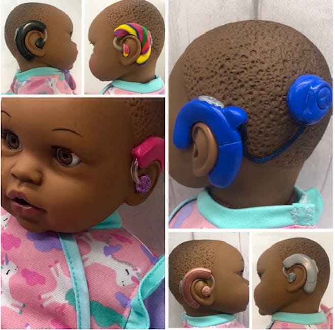 Black Doll with Hearing Aids and/or Cochlear Implants 