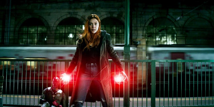 Wanda Protecting Vision in Avengers: Infinity War
