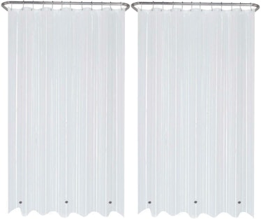 LiBa Mildew-Resistant Shower Curtain Liners (2-Pack)