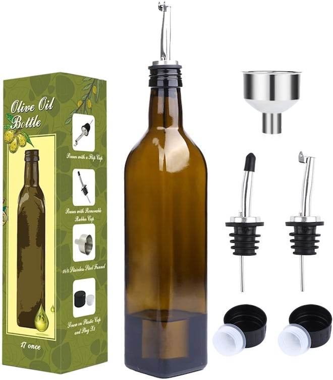 Aozita 17oz Glass Olive Oil Bottle