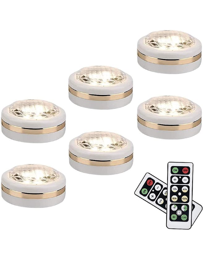 LEASTYLE Wireless LED Puck Lights (6-Pack)