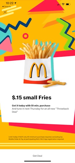 You can score fries and more for under 35 cents during McDonald's Throwback Thursday 2021 promotion....