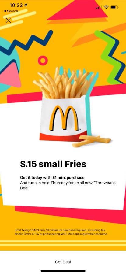 You can score fries and more for under 35 cents during McDonald's Throwback Thursday 2021 promotion....