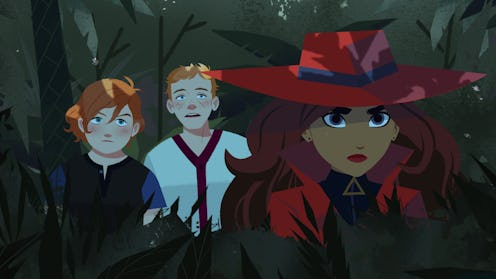Carmen , Zack, and Ivy in 'Carmen Sandiego' via Netflix's press site