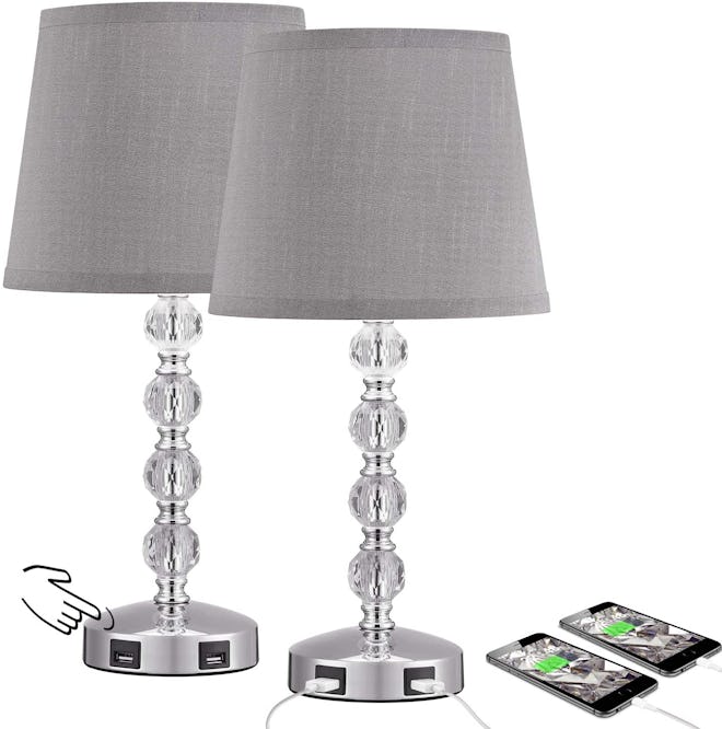 Acaxin Touch Control Crystal Table Lamps