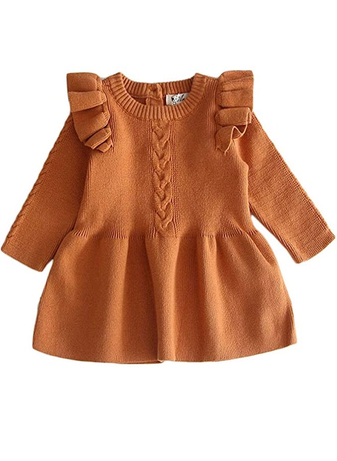 Mlpeerw Baby Girl Knit Sweater Dress