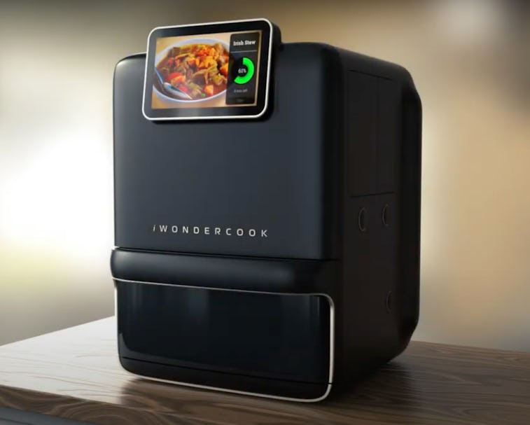 Screenshot of iWonderCook robot chef