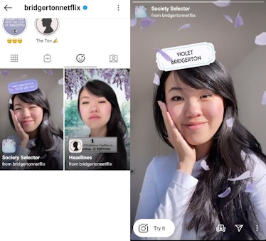 These "Which 'Bridgerton' Are You" Instagram AR filters will keep the show alive.